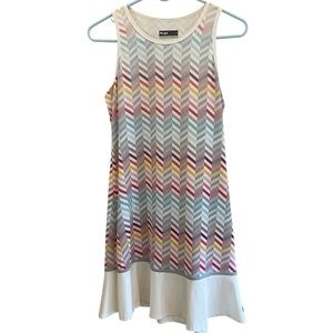 Lija sleeveless multicoloured Chevron Pattern Athletic Dress